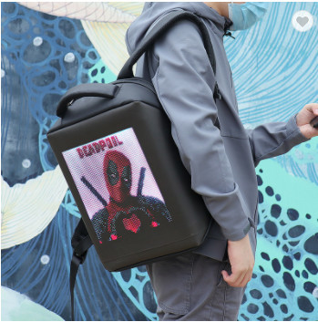 Programmable Smart HD P3.75 LED Light Up Backpack For Travelling