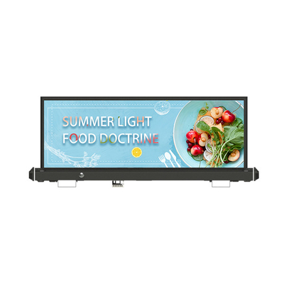 Weatherproof P3.3 Taxi Roof LED Display 120w Taxi Rooftop Advertising Signs